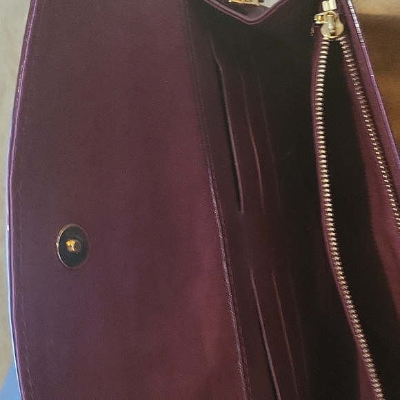 Louis Vuitton Eva Monogram Purple Patent Leather Clutch (Authentic) - Picture 7 of 7